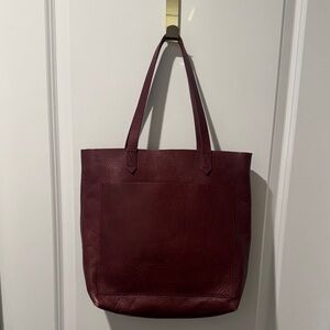 Madewell Burgundy Leather Tote